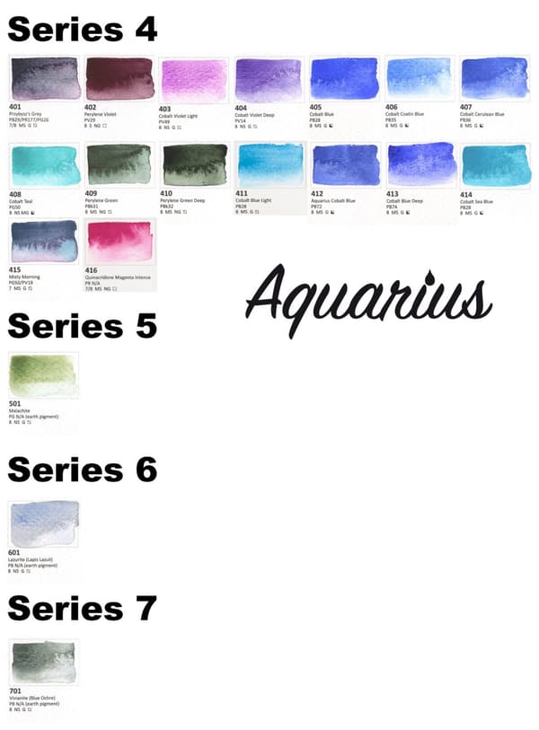 Akvarellkub AQUARIUS Roman Szmal vattenfärg Indigo grönaktig 272