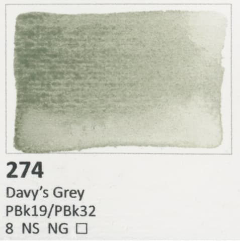 Akvarel terning AQUARIUS Roman Szmal kunstmaling Davy's Grey 274
