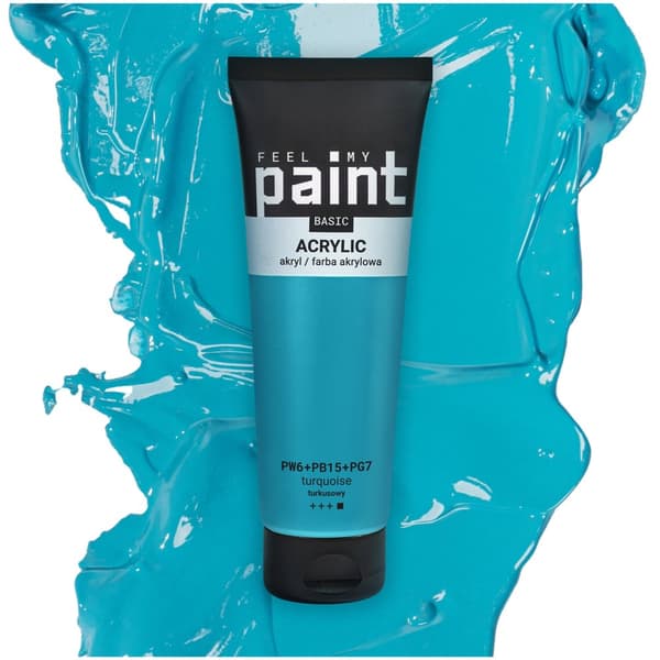 Akrylmaling 120ml professionel kunstnerisk FeelMyPaint 19 Turkis
