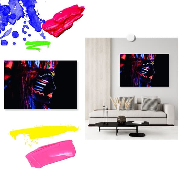 Sæt med 8 neon akryl maling NEON UV glødende AUREUO 8x21ml