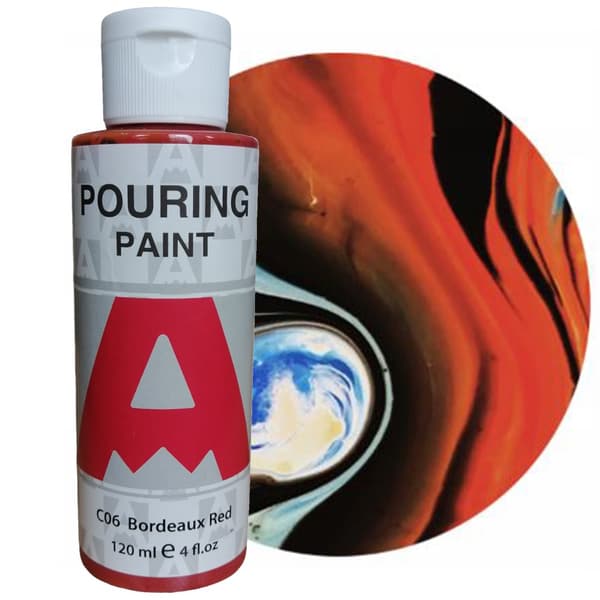 Akrylmaling til hældning AUREUO hældning C06 bordeauxrød 120ml