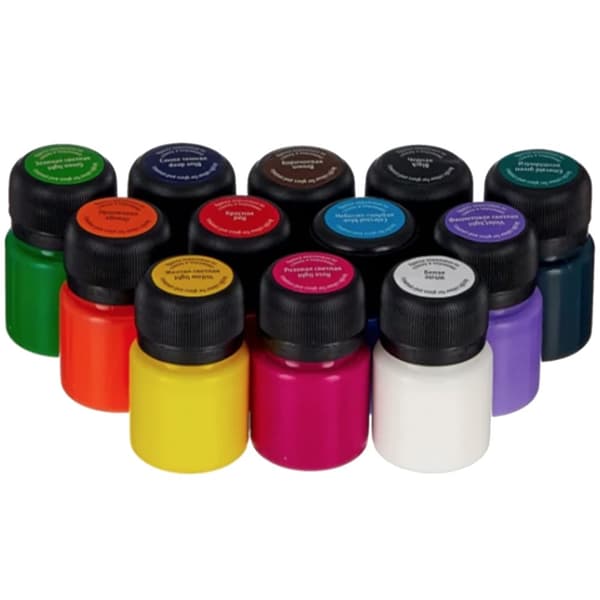 Setti 12 kpl DECOLA lasi- ja keramiikkamaaleja posliinikoristeisiin 12x20ml