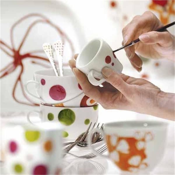 Sæt med maling til porcelæn, glas, til brænding, PEBEO 12x20ml, dekorativt