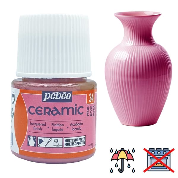 Keramisk färg KALL dekorativ beständig PEBEO 34 PINK 45ml