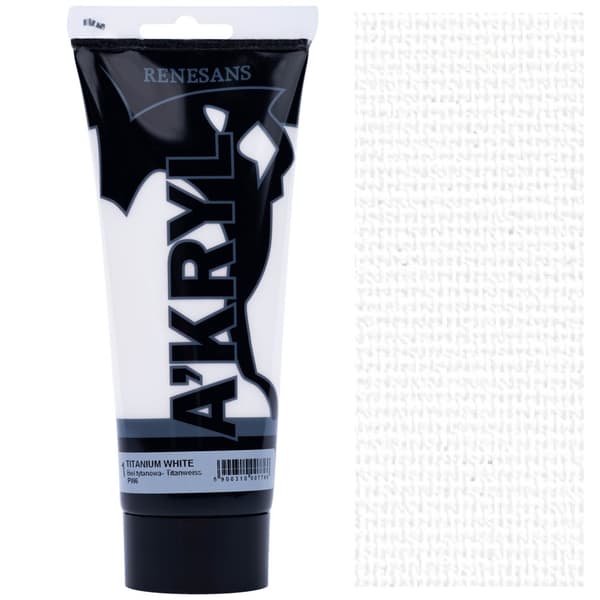AKRYLMALING A'KRYL kunstnerisk hvid Renesans 200ml 1 TITANIUM HVID