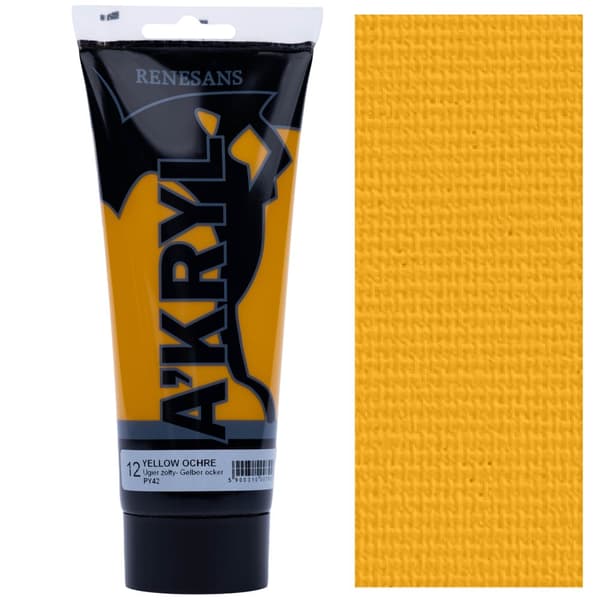 AKRYLMALING A'KRYL kunstnerisk gul Renesans 200ml 12 GUL OKERI