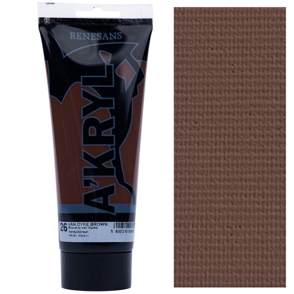 AKRYLMALING A'KRYL mørkebrun Renesans 200ml 26 BRUN VAN DYCK