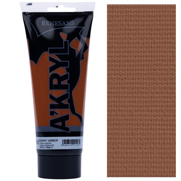 AKRYLMALING A'KRYL kunstnerisk brun Renesans 200ml 48 BRÆNDT UMBRAN