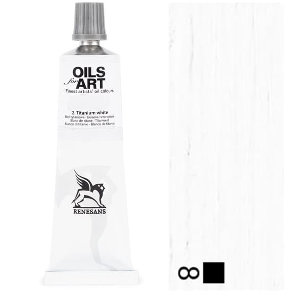 Oliemaling OLIE TIL KUNST kunstnerisk Renesans hvid 60ml 2 TITANIUM HVID