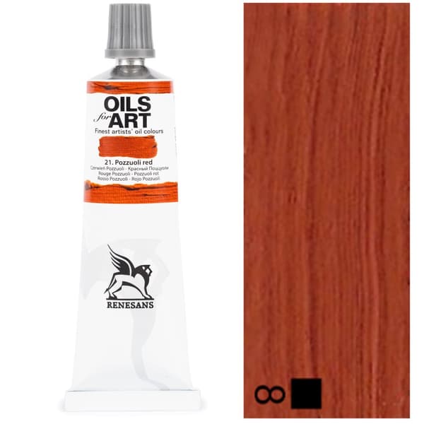 Oliemaling OLIE TIL KUNST kunstnerisk renæssance 60ml 21 POZZUOLI RØD