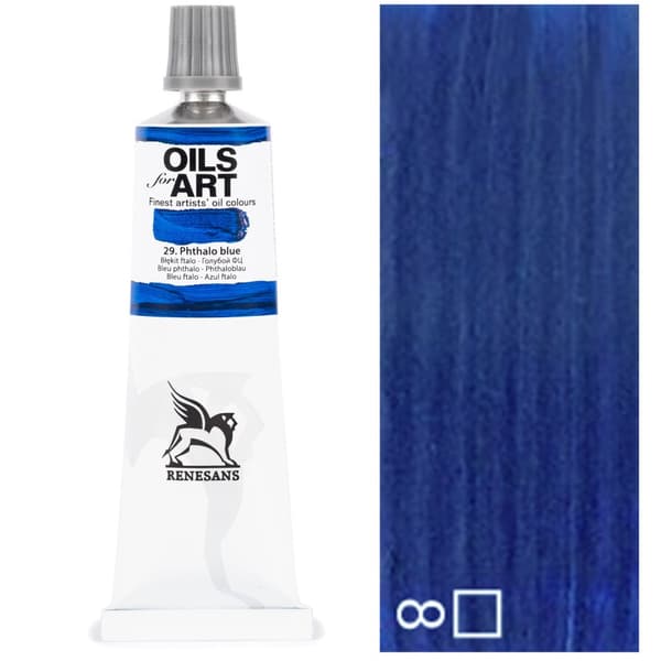Oliemaling OLIER TIL KUNST kunstner Renesans blå 60ml 29 BLÅ PHTHALO