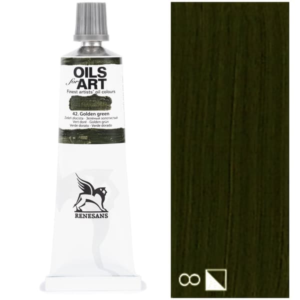 Oliemaling OLIER TIL KUNST kunstnerisk Renesans 60ml 42 GYLDEN GRØN