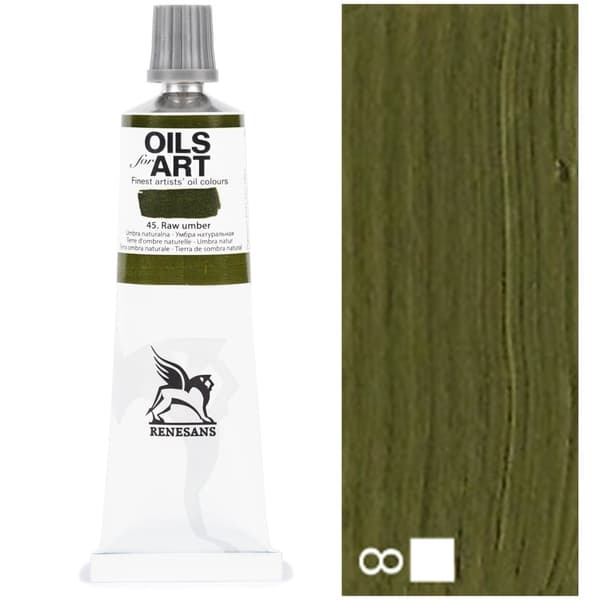 Oliemaling OLIE TIL KUNST kunstner Renesans brun 60ml 45 NATURLIG PARAPLY