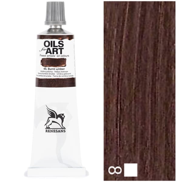 Oliemaling OLIE TIL KUNST kunstnerisk Renesans brun 60ml 46 BRÆNDT PARAPLY