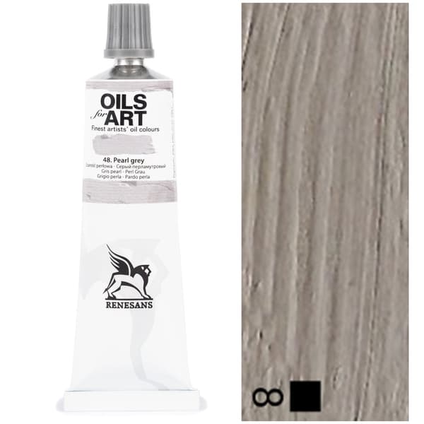 Oliemaling OLIE TIL KUNST kunstnerisk Renesans grå 60ml 48 PEARL GREY
