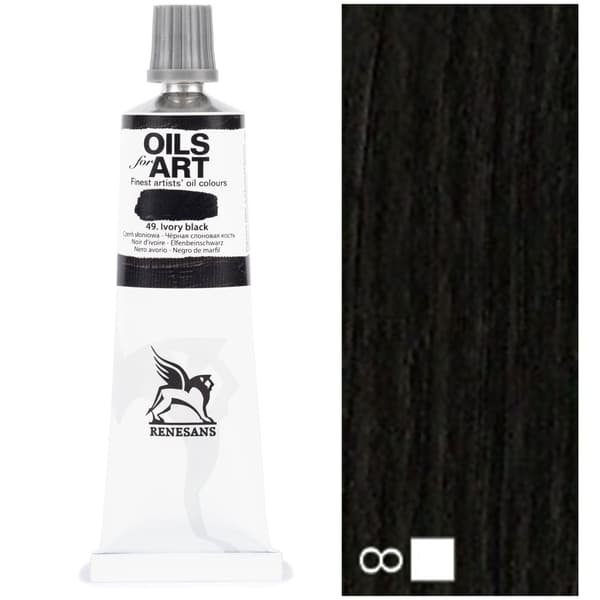 Oliemaling OLIE TIL KUNST kunstnerisk Renesans sort 60ml 49 SORT JERN
