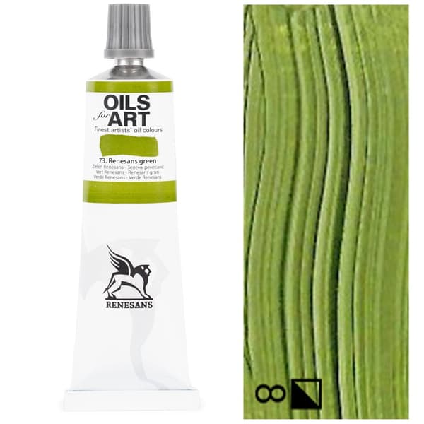 OLIER TIL KUNST kunstnerisk professionel oliemaling 60ml 73 RENAISSANCE GRØN