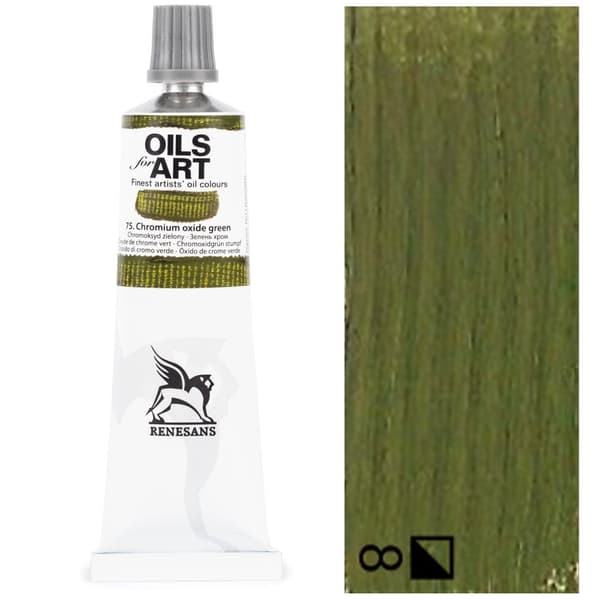 Oliemaling OLIE TIL KUNST kunstnerisk Renesans 60ml 75 CHROMOXID GRØN