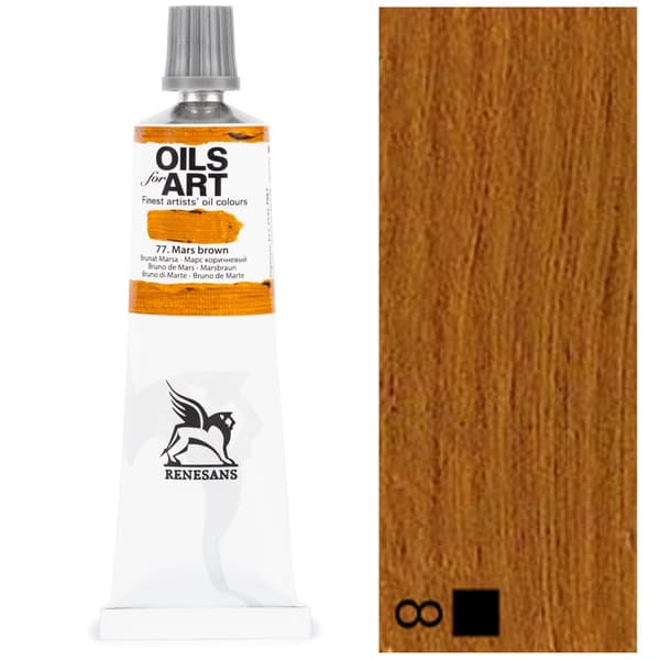 Oliemaling OLIE TIL KUNST kunstnerisk Renesans brun 60ml 77 MARS BRUN