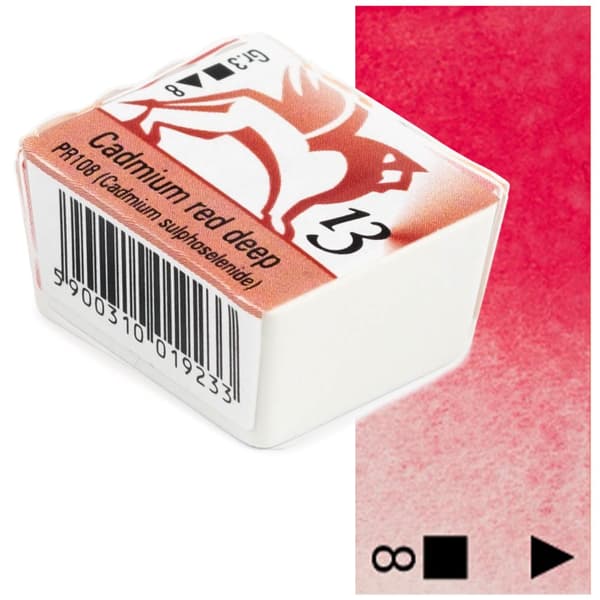 Akvarel terninger Renesans maler rød 1,5ml 13 CADMIUM RØD MØRK