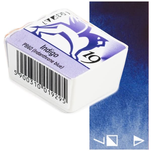 Akvarel terninger Renesans kunstnerisk maling blå 1,5ml 19 INDIGO