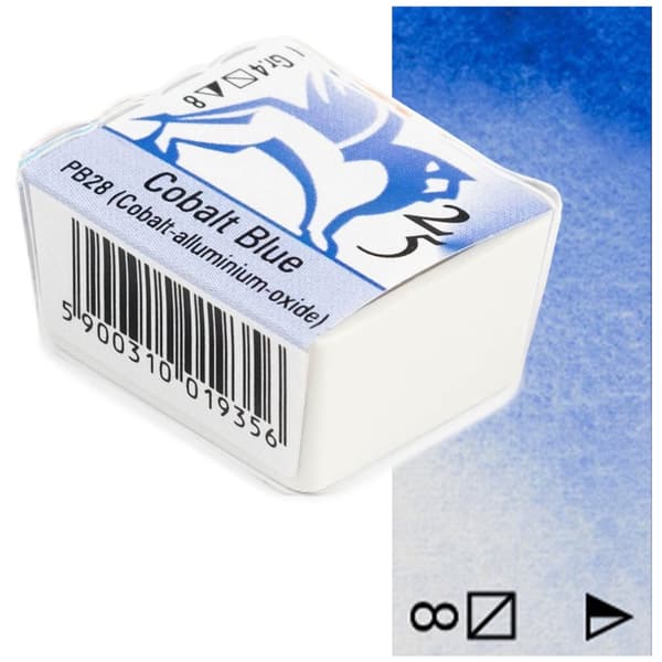 Akvarel terninger Renesans kunstnerisk maling 1,5ml 25 KOBALTBLÅ