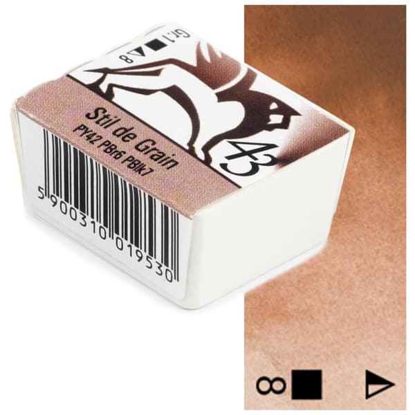 Akvarellikuutiot Renesans vaaleanruskea maali 1,5ml 43 STIL DE GRAIN