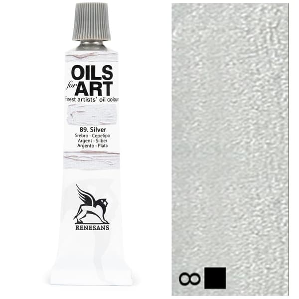 Oliemaling OLIE TIL KUNST kunstnerisk metallisk Renæssance 20ml 89 SØLV