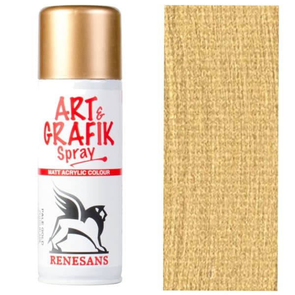 Akryl spraymaling metallisk effekt aerosol Renesans RICH GOLD 200ml