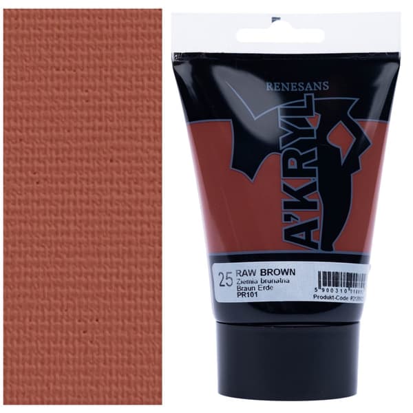AKRYLMALING A'KRYL kunstnerisk tube Renesans 100ml 25 BRUN JORD
