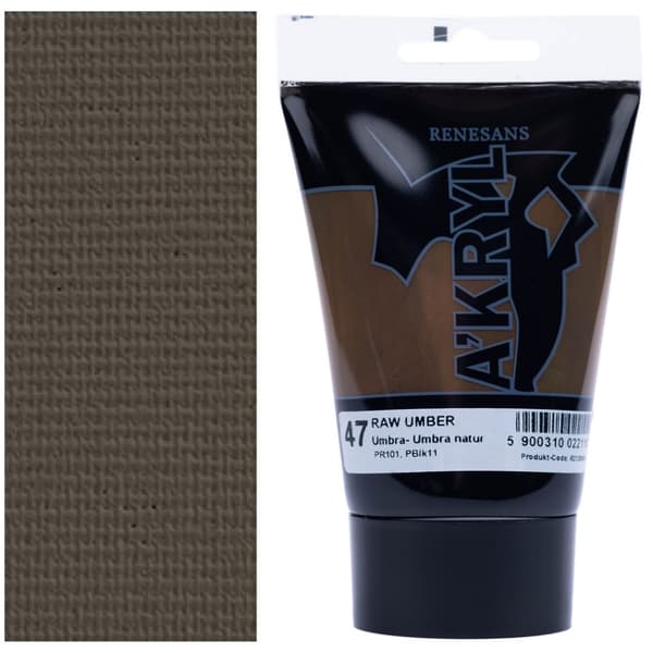 AKRYLMALING A'KRYL kunstnerisk malerør Renesans 100ml 47 UMBRA