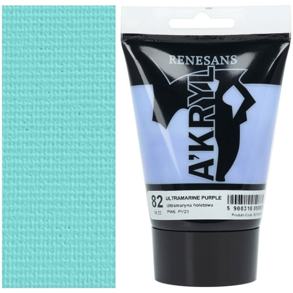 AKRYLMALING A'KRYL kunstnerisk Renesans 100ml 82 ULTRAMARIN LILLA
