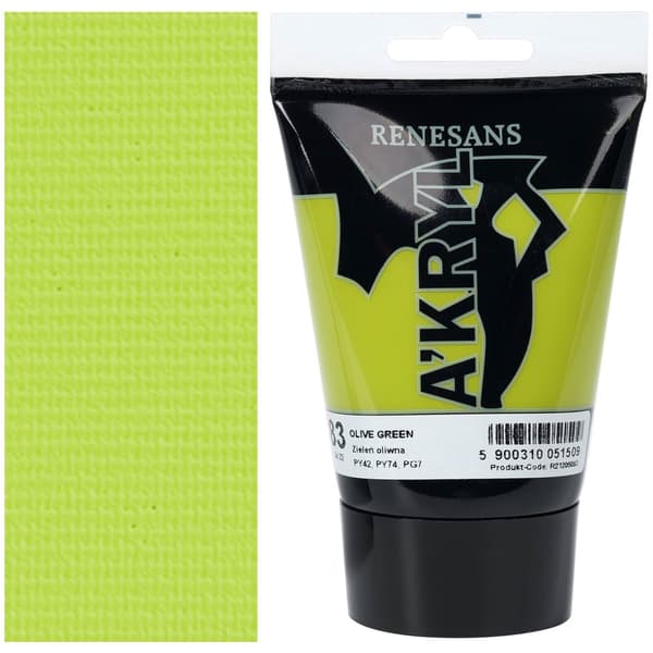 AKRYLMALING A'KRYL kunstnerisk maleri Renæssance 100ml 83 OLIVEGRØN