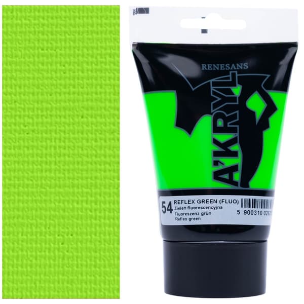 AKRYLMALING A'KRYL kunstnerisk Renesans 100ml 54 FLUORESCENT GRØN