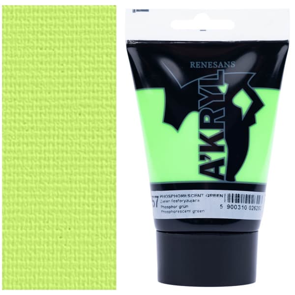 AKRYLMALING A'KRYL artistic Renesans 100ml 57 FOSFOR GRØN