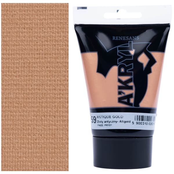 AKRYLMALING A'KRYL kunstnerisk perle Renesans 100ml 59 GULD ANTIK