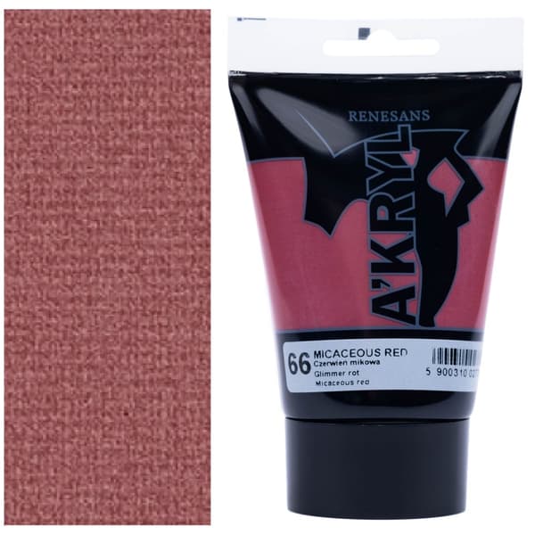 AKRYLMALING A'KRYL kunstnerisk perle Renesans 100ml 66 MICA RØD