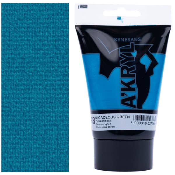 AKRYLMALING A'KRYL kunstnerisk perle Renesans 100ml 68 MICA GRØN