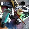 Miniatyrbillede 4 af 11: AKRYLMALING A'KRYL tofarvet bicolor Renesans 100ml 74 GUL GRØN