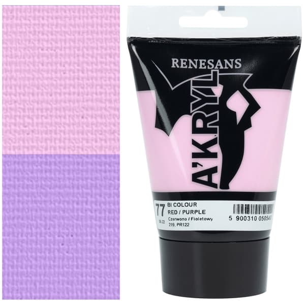 AKRYLMALING A'KRYL bicolor tube Renesans 100ml 77 RØD LILLA