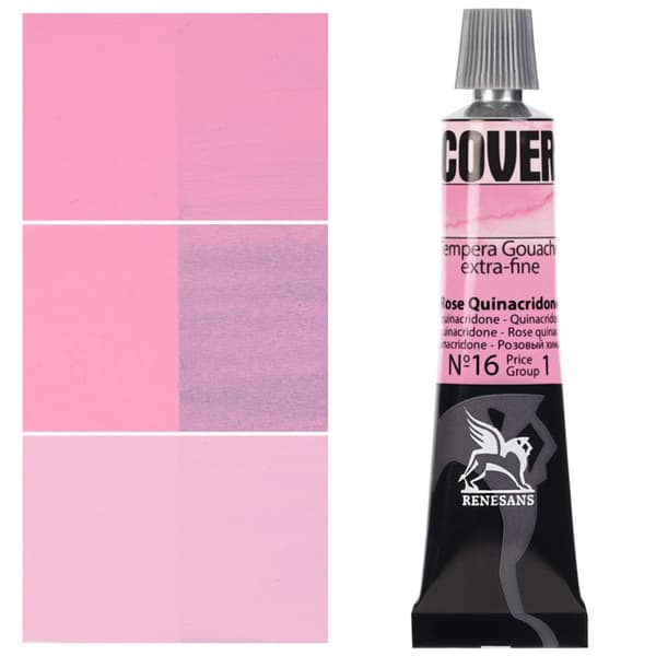 DÆKNING malerør aluminium TEMPERA GOUACHE Renesans 16 PINK QUINACRIDONE 20ml