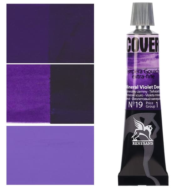 DÆKNING malerør TEMPERA GOUACHE Renesans 19 MINERAL VIOLET MØRK 20ml
