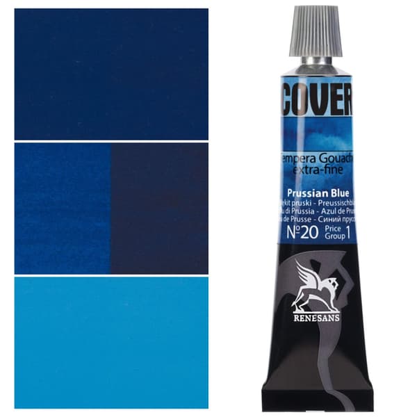 DÆKNING maling aluminiumsrør TEMPERA GOUACHE Renesans 20 PRUSSIAN BLUE 20ml