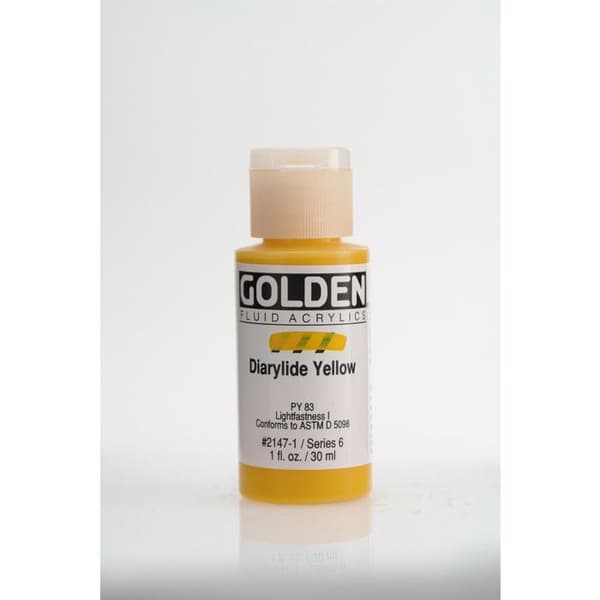 Flytande Akrylfärg - Golden - Diarylide Gul - 30ml - Gul - Professionell