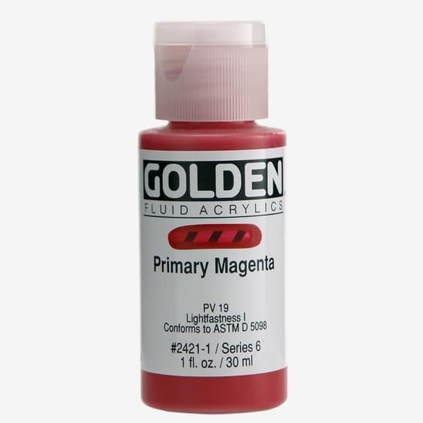 Gyllene: Flytande akrylfärg: 30 ml (1 oz): Primär magenta