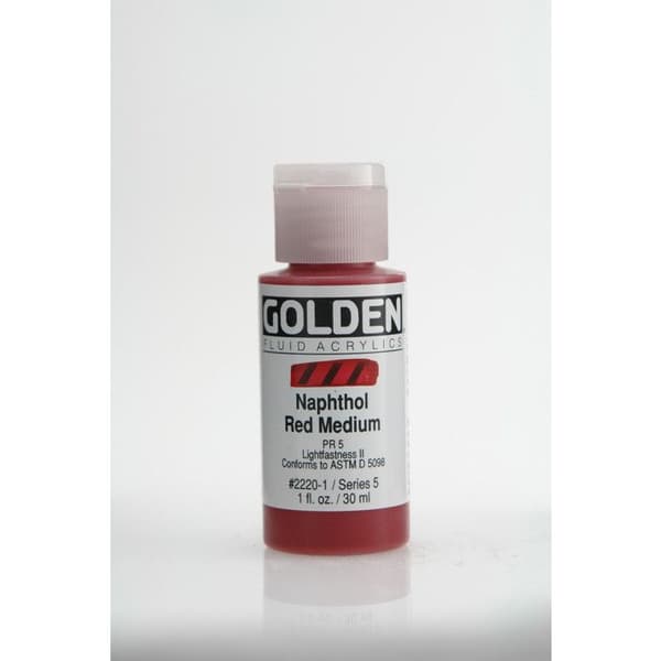 Gyllene: Flytande akrylfärg: 30ml (1oz): Naftolröd Medium
