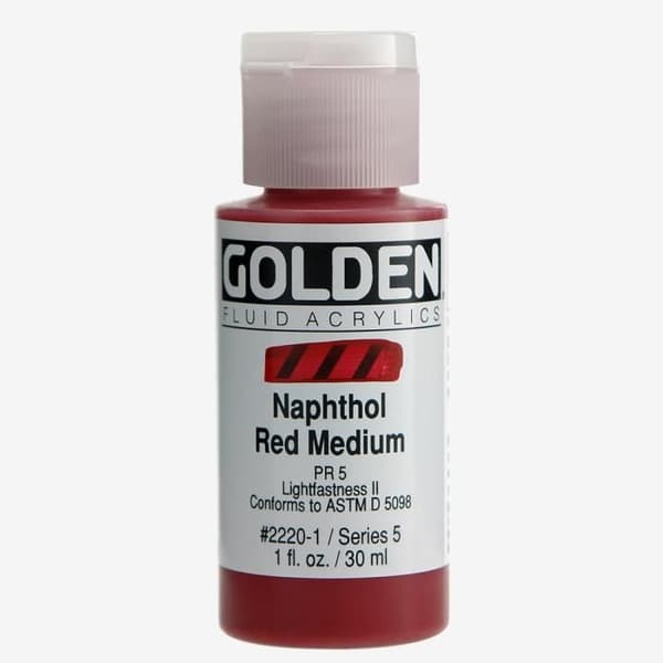 Gyllene: Flytande akrylfärg: 30ml (1oz): Naftolröd Medium