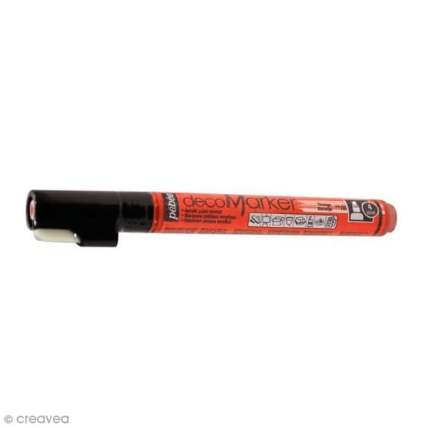 Acrylic Paint Marker - Pébéo - Akrylmålarpenna - Sned spets 4 mm - Färg Orange - Blandad