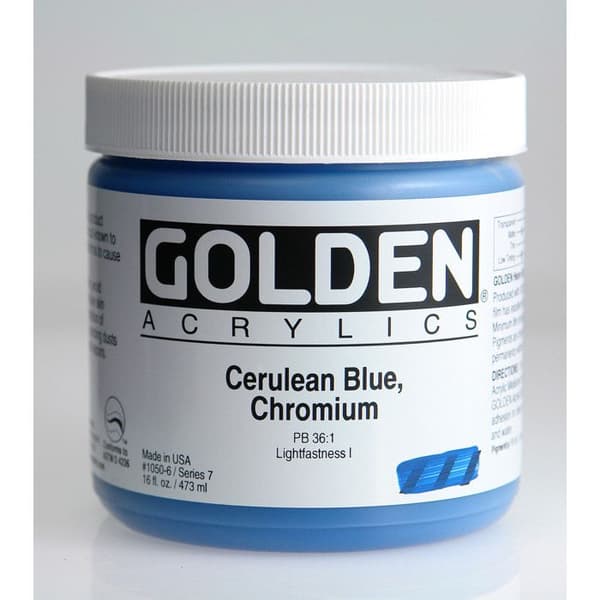 Gyllene: Heavy Body Akrylfärg: 473ml: Cerulean Blue Chromium