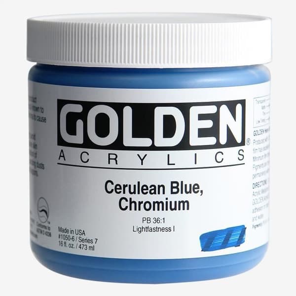 Gyllene: Heavy Body Akrylfärg: 473ml: Cerulean Blue Chromium